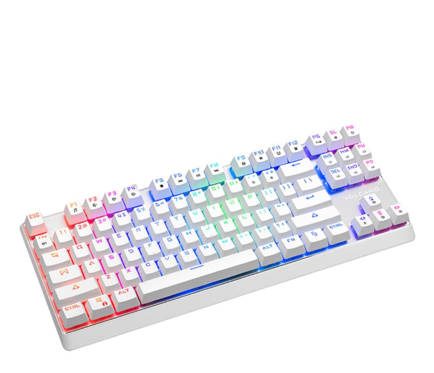 MODECOM Klawiatura mechaniczna RGB VOLCANO LANPARTY (brązowy przełącznik Outemu) przewodowa biała K-MC-LANPARTY-U-RGB-BROWN-200 - 727118 - zdjęcie 2